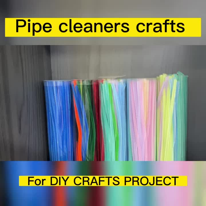 PMLAND Pipe Cleaners Craft Bulk Set Supplies with Assorted Color Chenille  Stems, Pompoms, 3 Size Self-Adhesive Wiggly Googly Eyes for Kids