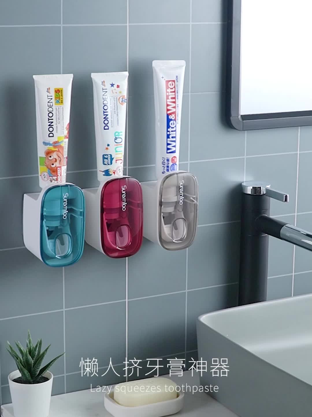  Cabilock Exprimidores manuales de pasta de dientes de 6 piezas,  extrusora para baño, accesorios para el hogar (azul y rojo al azar) : Hogar  y Cocina