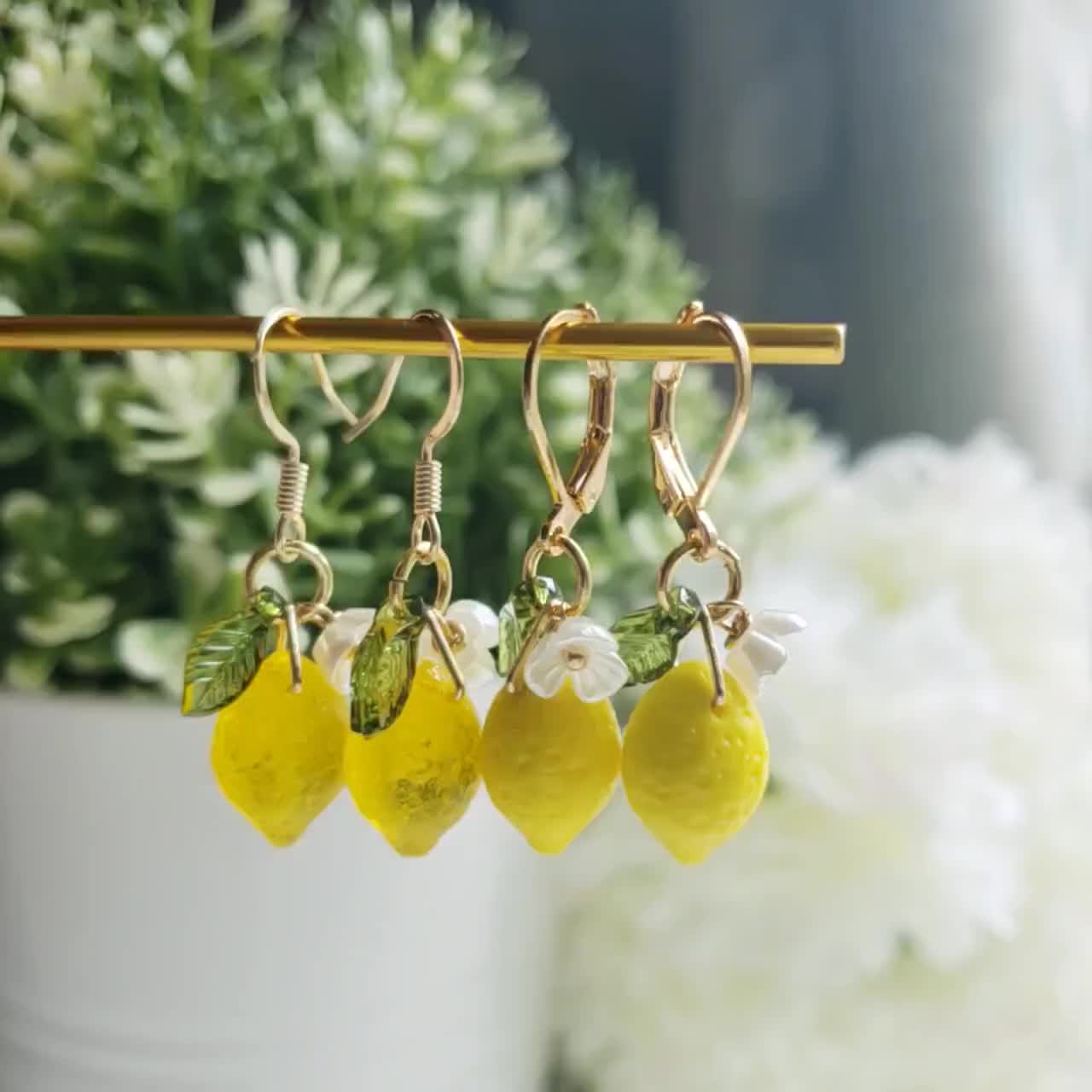 Lemon deals drop earrings