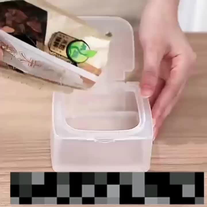 1pc, Transparent Flip Top Condiment Spice Sealed Preservation Packing Box  Portable Outdoor Spice Storage Box