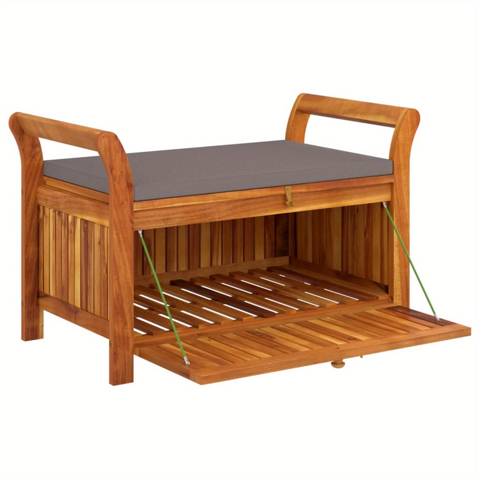 91 cm akazienholz garten aufbewahrung kissen outdoor bank - Temu Germany