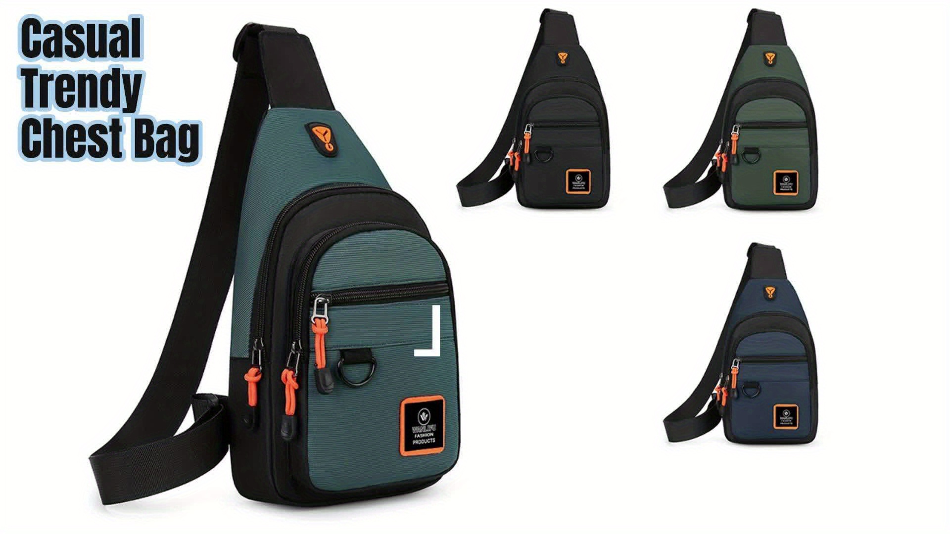 Modische Nylon Brusttasche Für Herren Leichte Umhängetasche_voghion.com