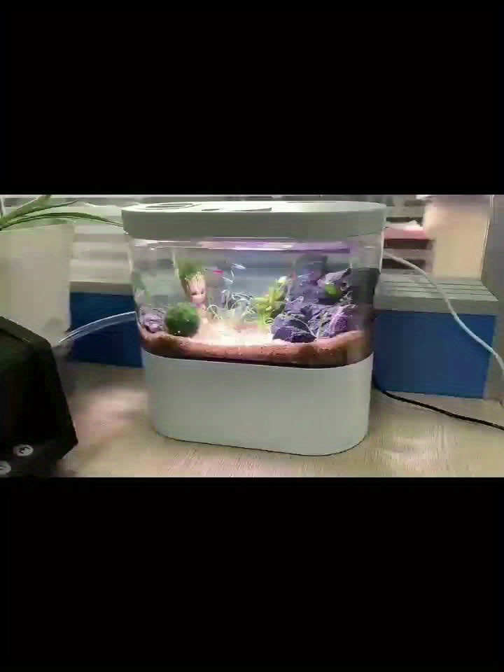 Led Mini Small Aquarium Fish Tank Kit Smart Clean Technology - Temu