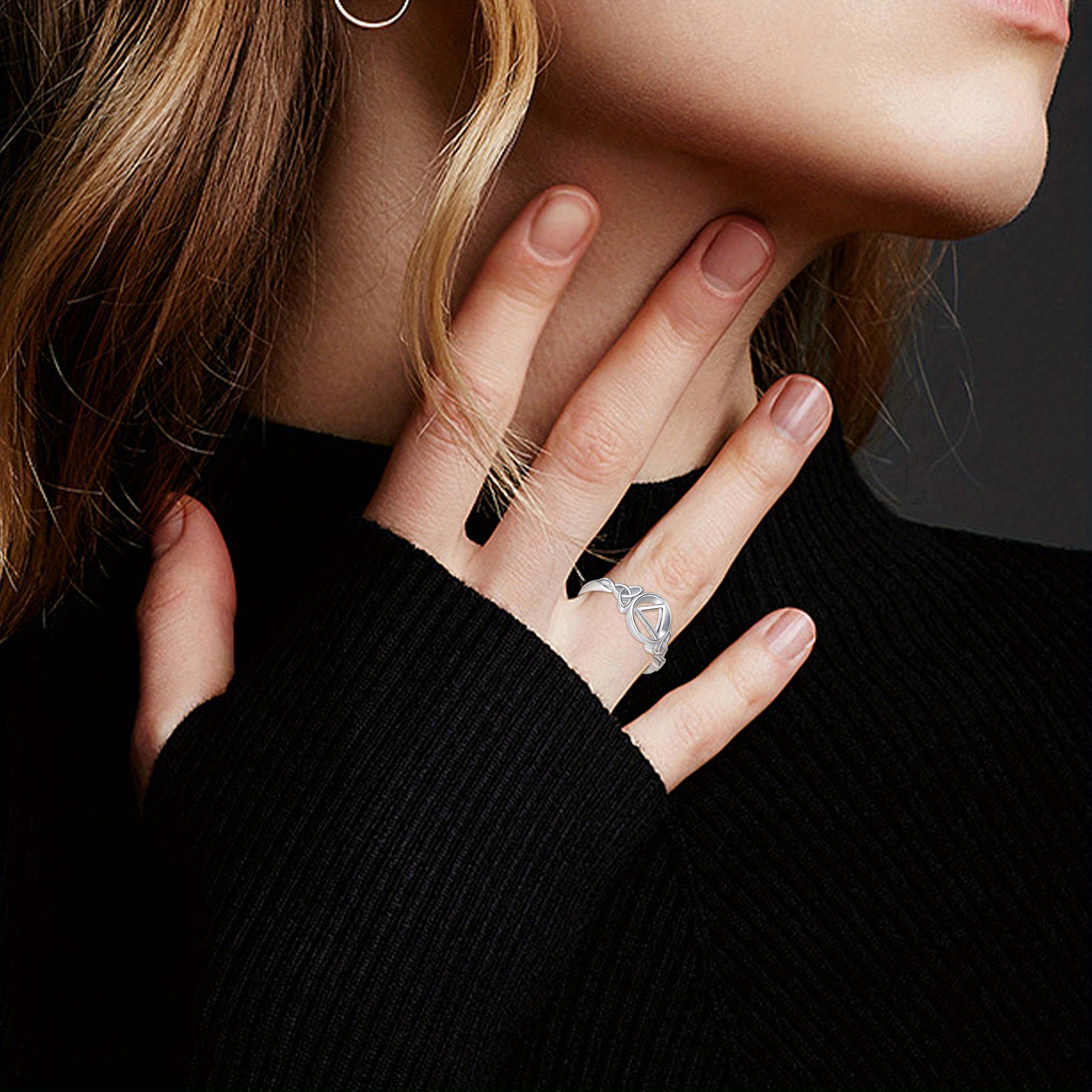 Sterling Silver AA Open Ring for Women Gift