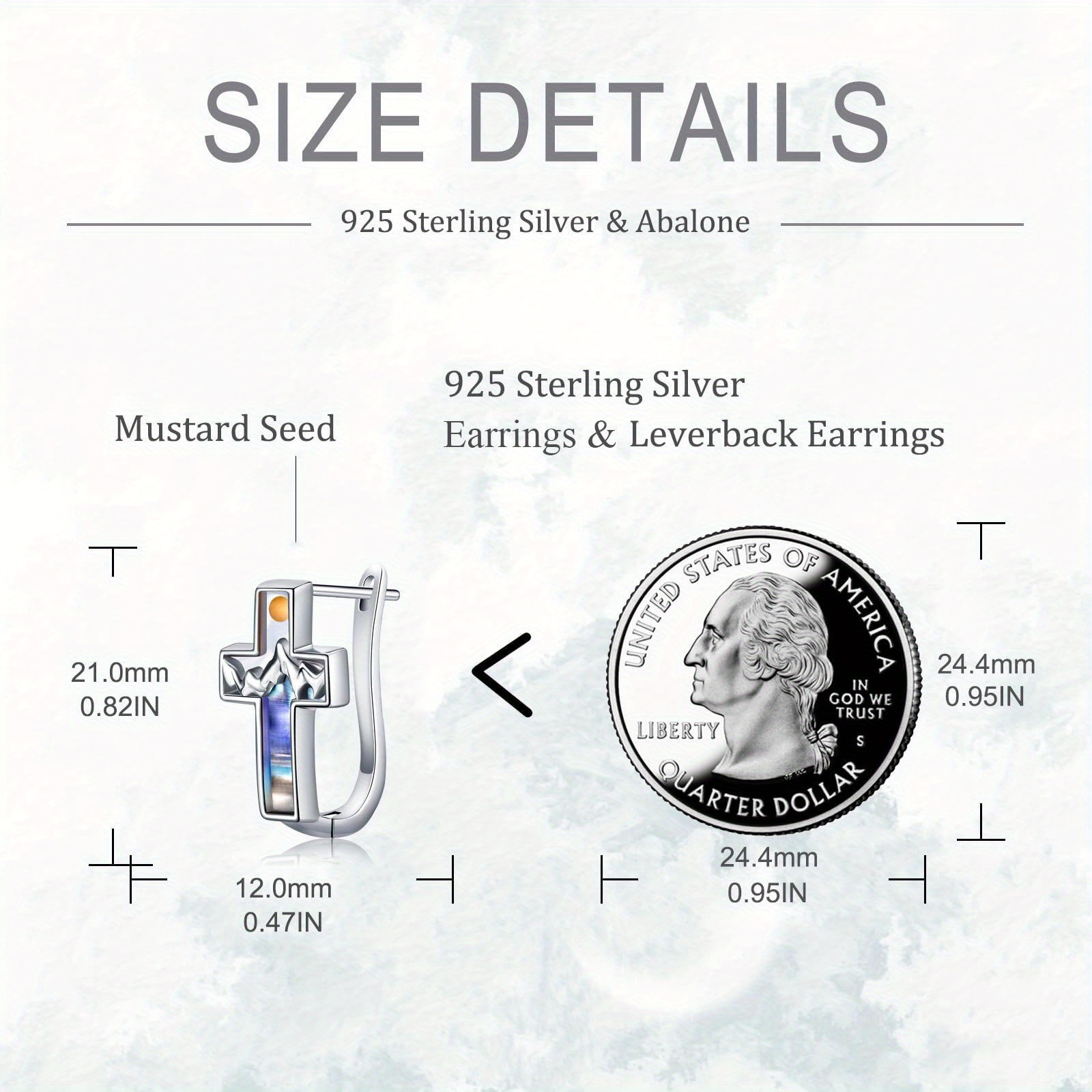 925 sterling silvery cross earrings with   agate shell   synthetic stone 925 silver post ideal for daily wear gift   everyday earrings minimalist earrings synthetic stone earrings Product details 0