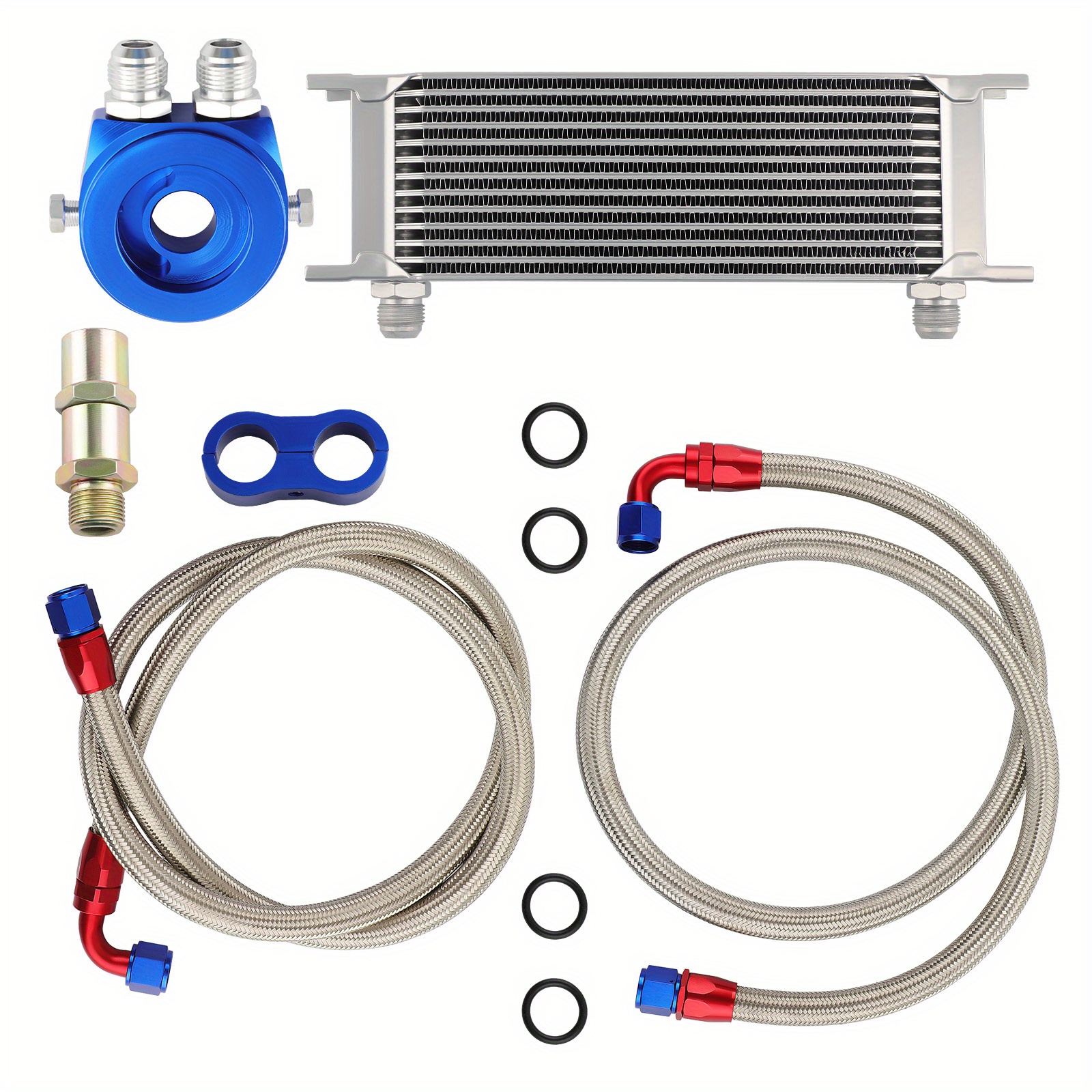 E-shop Universelles Aluminium 13-Reihen Öl-Kühler & Umsetzungs-Kit mit Filteradapter