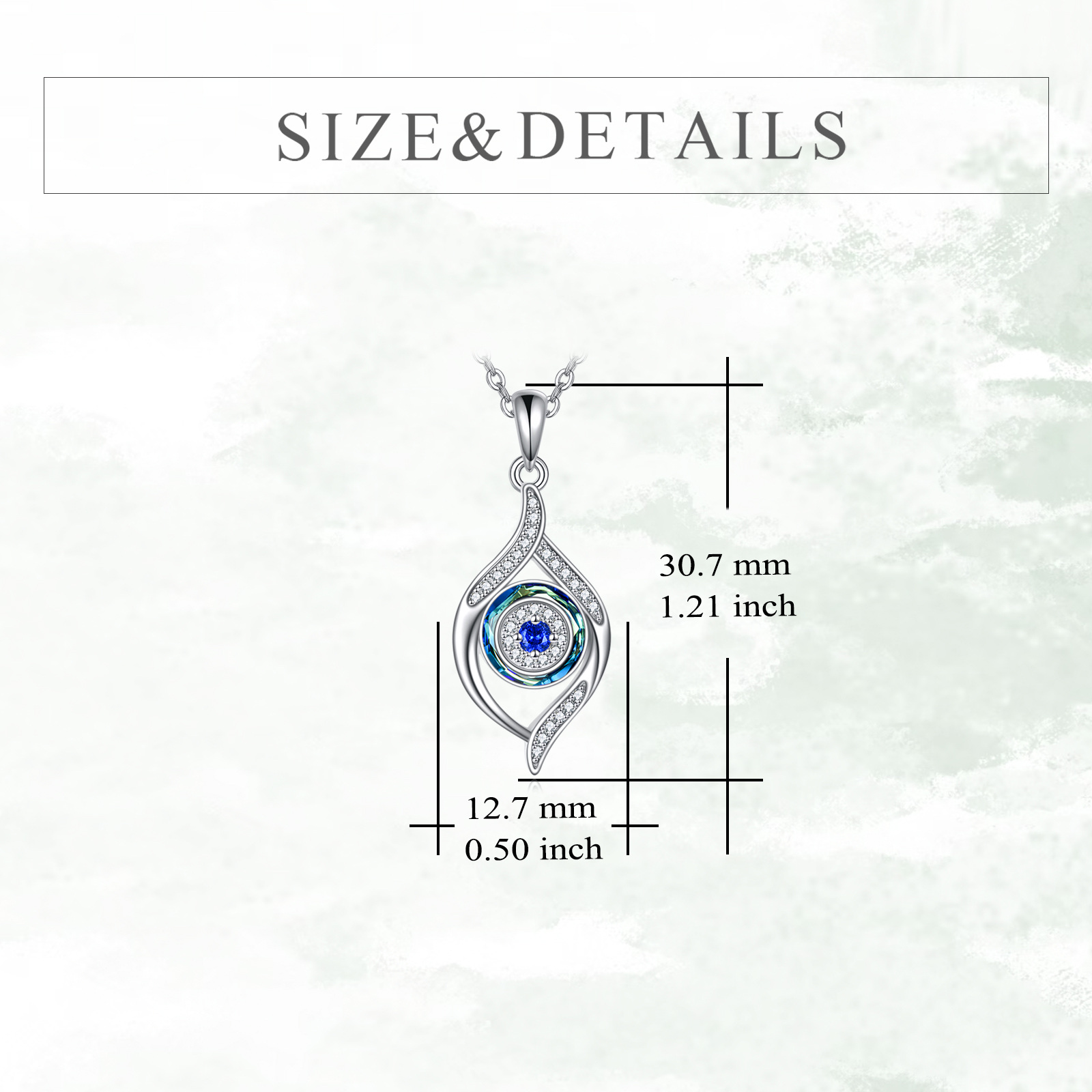 Women's Sterling Silver Evil Eye Urn Necklace