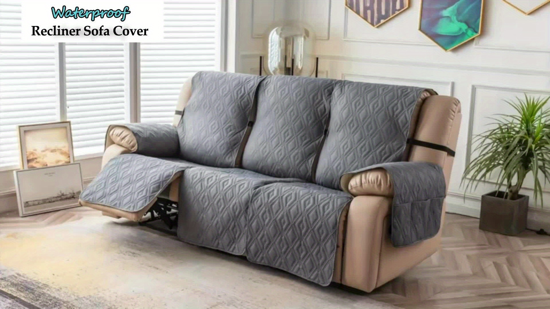 Waterproof Recliner Slipcover Non Slip Covers Reclining Temu