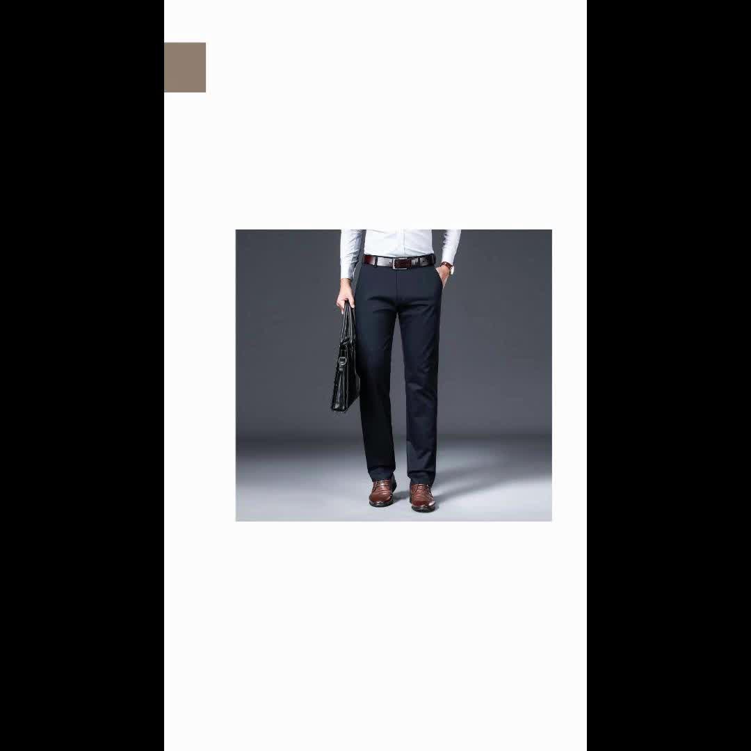 Jeans Formales Hombre Negocios Pantalones Vestir Elásticos - Temu