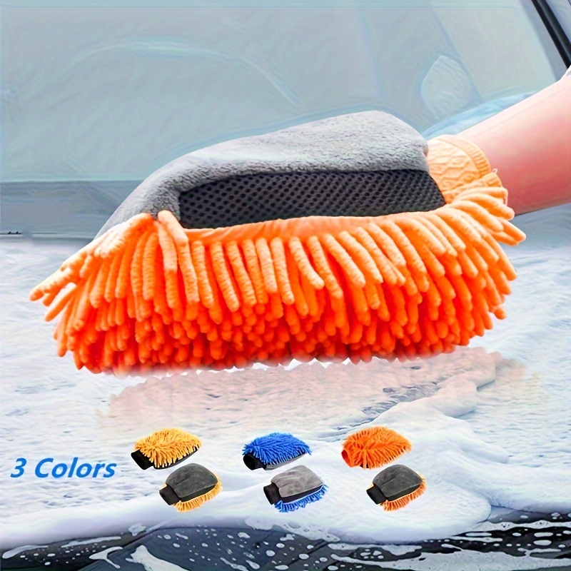 Car Wash Mitt Scratch Free Machine Washable Microfiber Soft Washing Glove  for Motorcycles Automotives Trucks Boats Cars