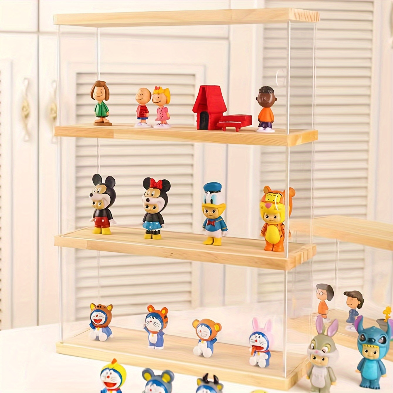 Cotton Doll Storage Display Cabinet Dustproof Acrylic Children Plush Toy  Doll Transparent Storage Box