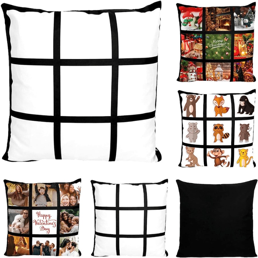 Short Plush Sublimation Pillow Blanks 9 Panels Sofa Cushion - Temu