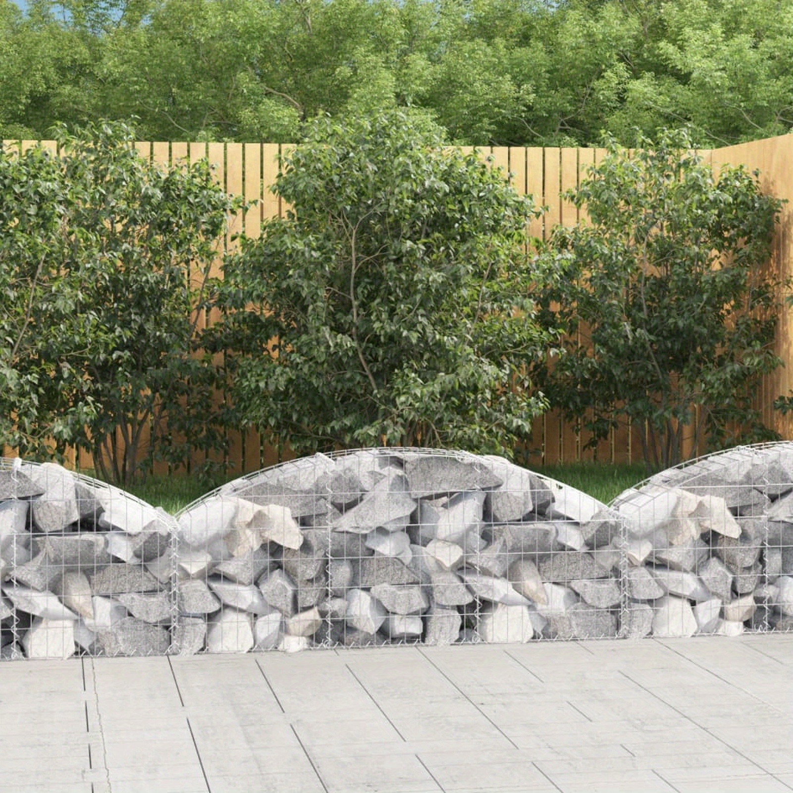 Gabion With High Arch 150x30x40/60 Cm Galvanized Iron