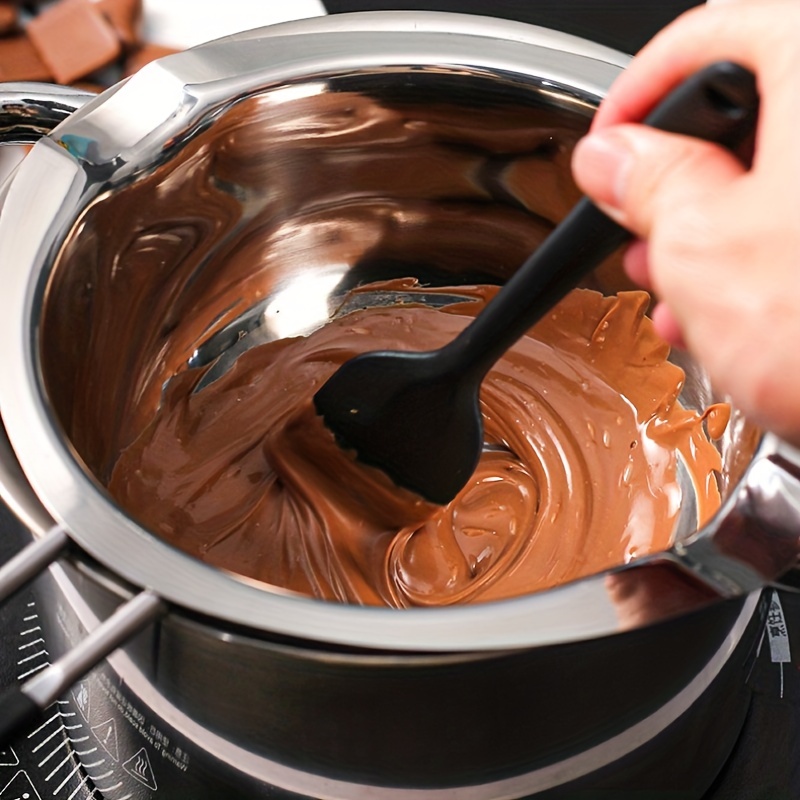 Double Boiler Pot Set, 600ml/0.5QT Chocolate Melting Pot with 1.5QT 304  Stainless Steel Pot, Melting Pot with Silicone Spatula for Melting  Chocolate