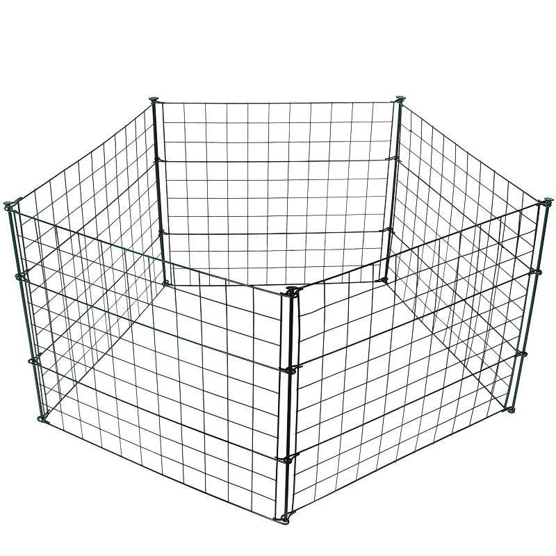 5- Panel Rust- Resistant Metal Pond Garden Fence Pond Fence With 6 Sturdy Stakes Versatile Outdoor Enclosure Pond Fence For Rabbits, Dogs, And , Easy Diy Assembly Pond Fence