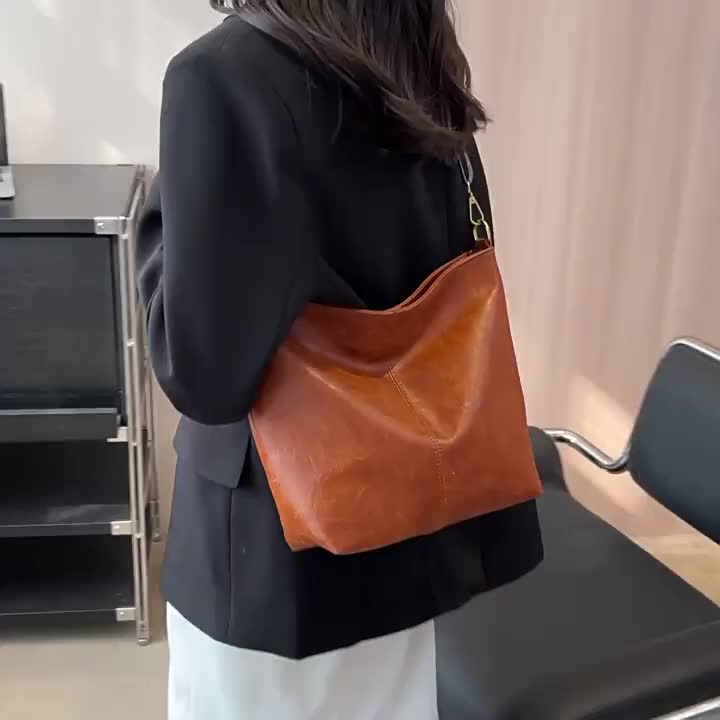 BOHEMIAN SEOUL】 LONG HAIR STRAP HOBO BAG (2COLORS) BOHEMIAN
