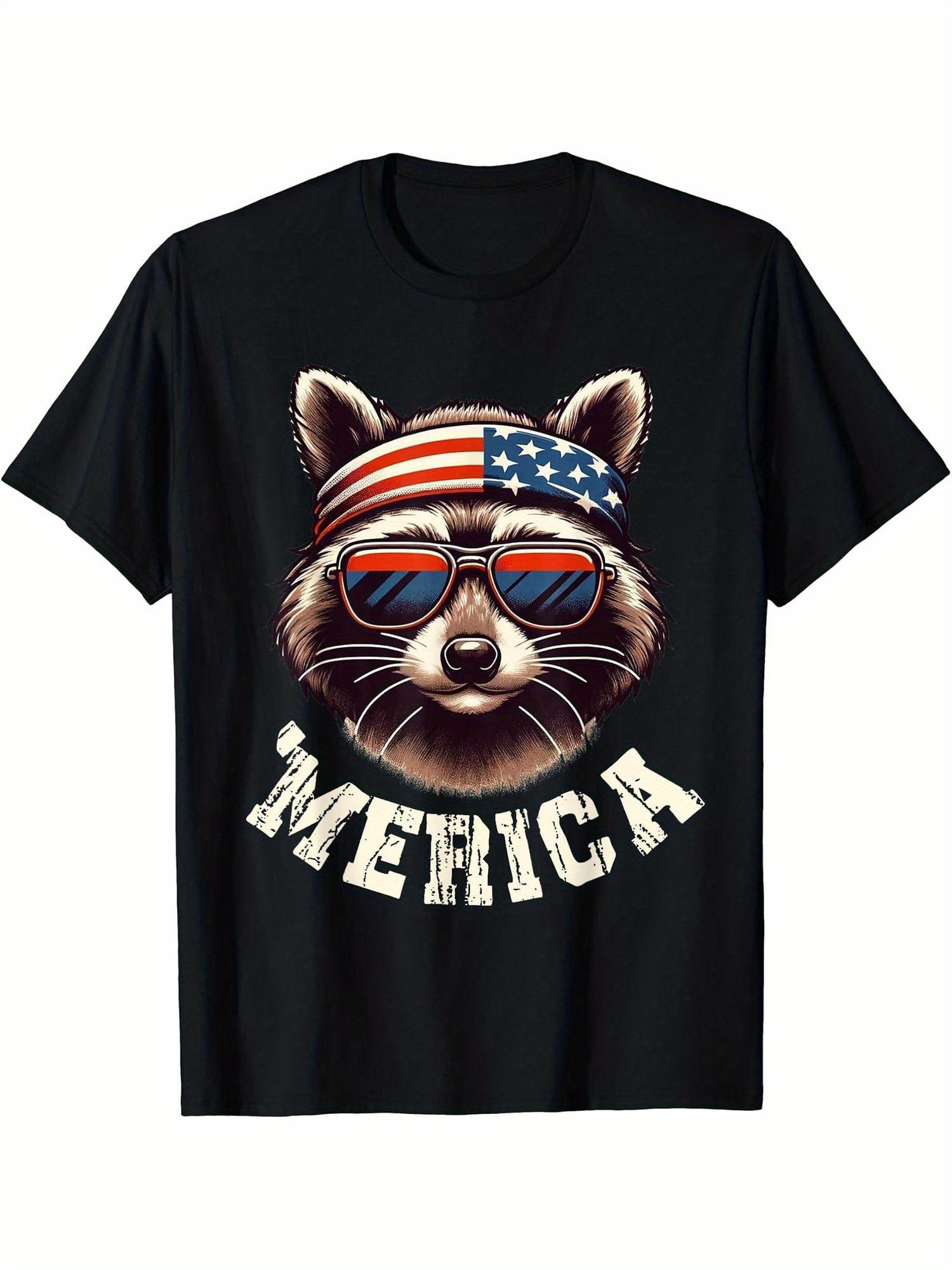 patriotisches amerikanische flagge t shirt 100% Temu Germany - Main Image