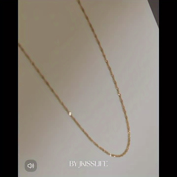 Silvery S925 Wave Chain Collarbone Necklace Hypoallergenic