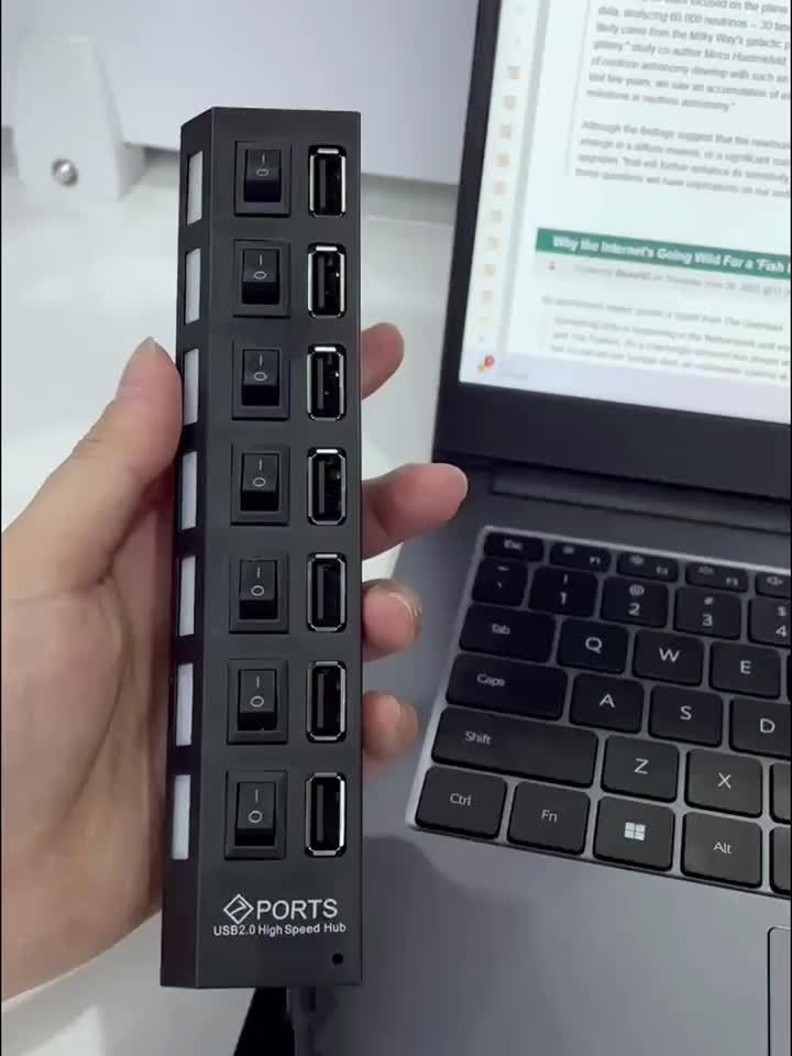 ultimate 1 Unit of a USB Hub with 7 PortsOr 4 Ports, Featuring a Power On/Off Switch, Suitable for Pcs And Laptops 10 ultimate 1 Unit of a USB Hub with 7 PortsOr 4 Ports, Featuring a Power On/Off Switch, Suitable for Pcs And Laptops - Image 10
