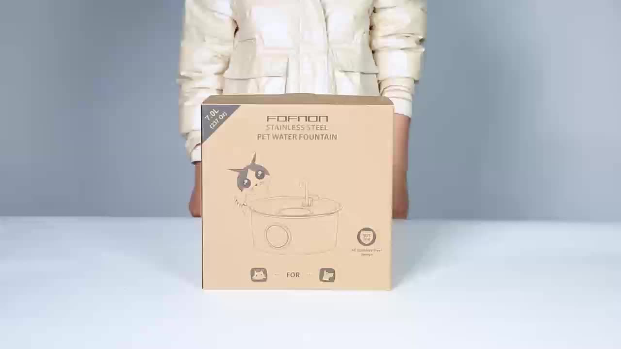 Ultimate 1.85gal Large Capacity Smart 304 Stainless Steel Dog Water Fountain - Automatic Pet Water Dispenser with Window, USB-Powered, No 5V 1A Plug, Replace Filter Chip & Clean Pump Monthly, Durable & Easy-Clean Design for Dogs & Cats, Dog Water Fountain, Cat Water Fountain, Modern Pet Accessory, Easyclean Material, Without Battery, Water Bowl for Dogs, Cat Fountain, Dog Water Dispenser, Cat Fountain Water 6 Ultimate 1.85gal Large Capacity Smart 304 Stainless Steel Dog Water Fountain - Automatic Pet Water Dispenser with Window, USB-Powered, No 5V 1A Plug, Replace Filter Chip & Clean Pump Monthly, Durable & Easy-Clean Design for Dogs & Cats, Dog Water Fountain, Cat Water Fountain, Modern Pet Accessory, Easyclean Material, Without Battery, Water Bowl for Dogs, Cat Fountain, Dog Water Dispenser, Cat Fountain Water - Image 6