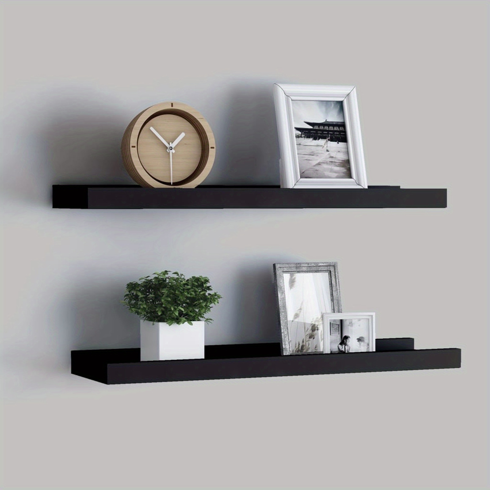 Picture 2 Pcs. Black 60x9x3 Cm Mdf