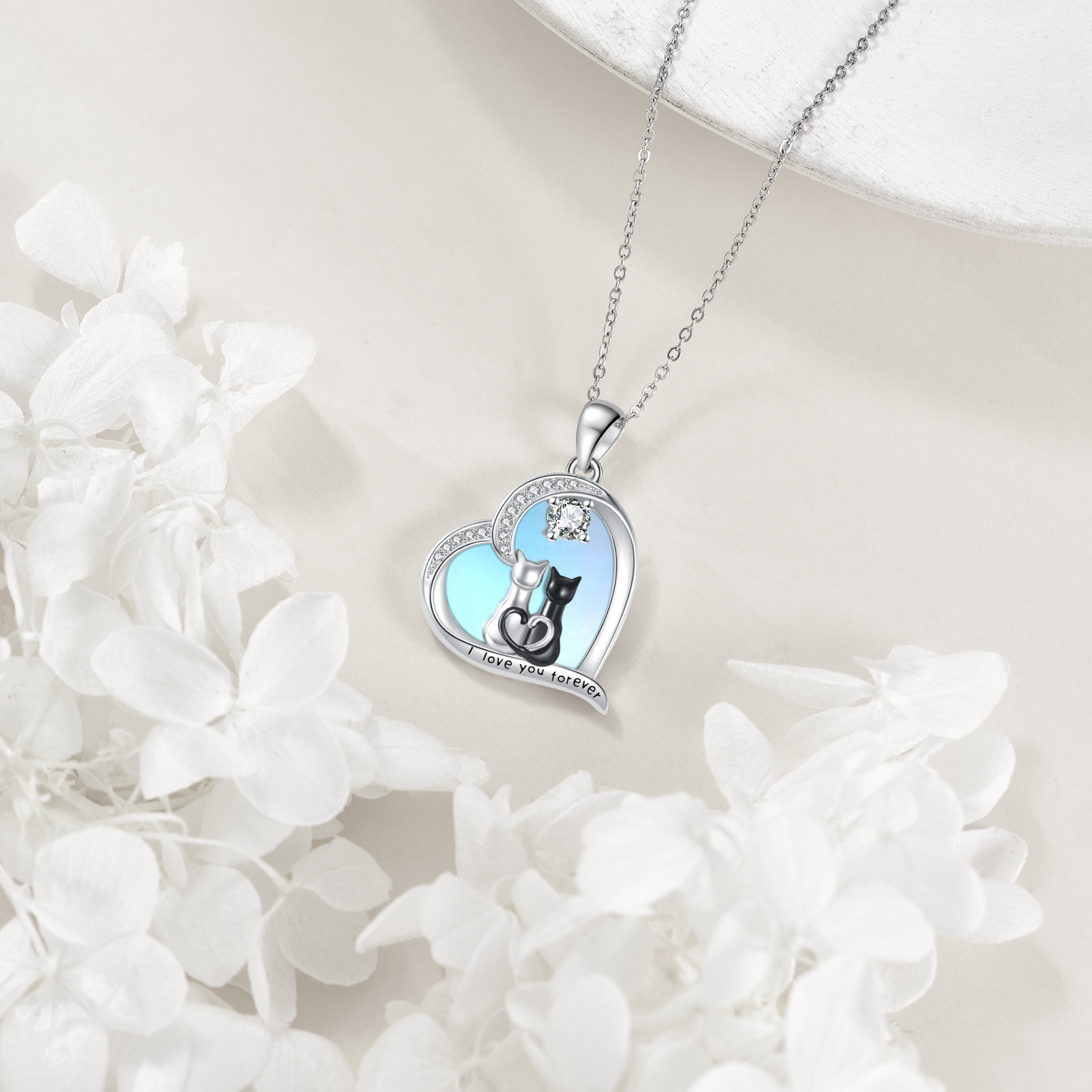 Women's S925 Sterling Silver Cat Pendant Necklace — Unique Gift