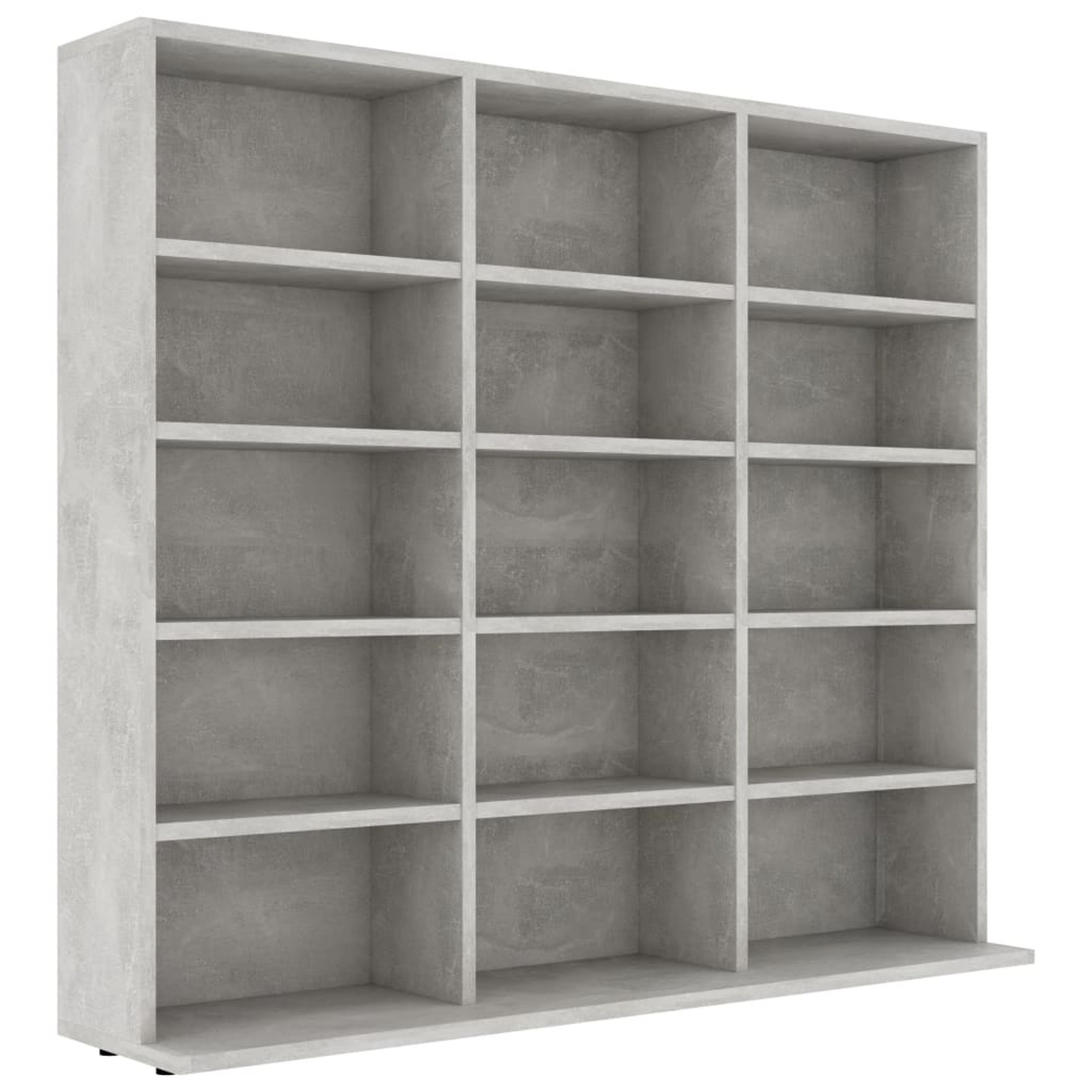 TEMU Cd Cabinet Concrete Grey 102x23x89.5cm Wood Cd Tower Cd Storage Cabinet Shelf For Living Room Bedroom And Office, Utility Racks