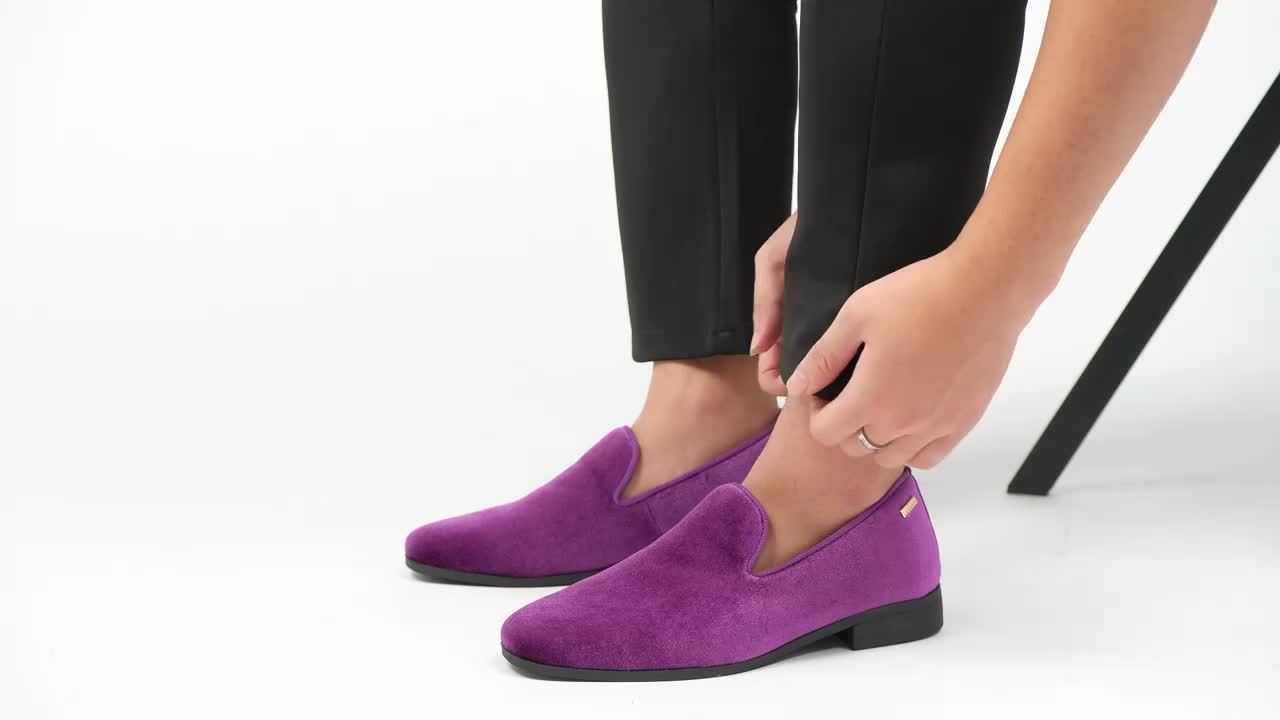 送料無料】 ドンカルズ レディース スリッポン・ローファー 露骨 シューズ Loafers Purple