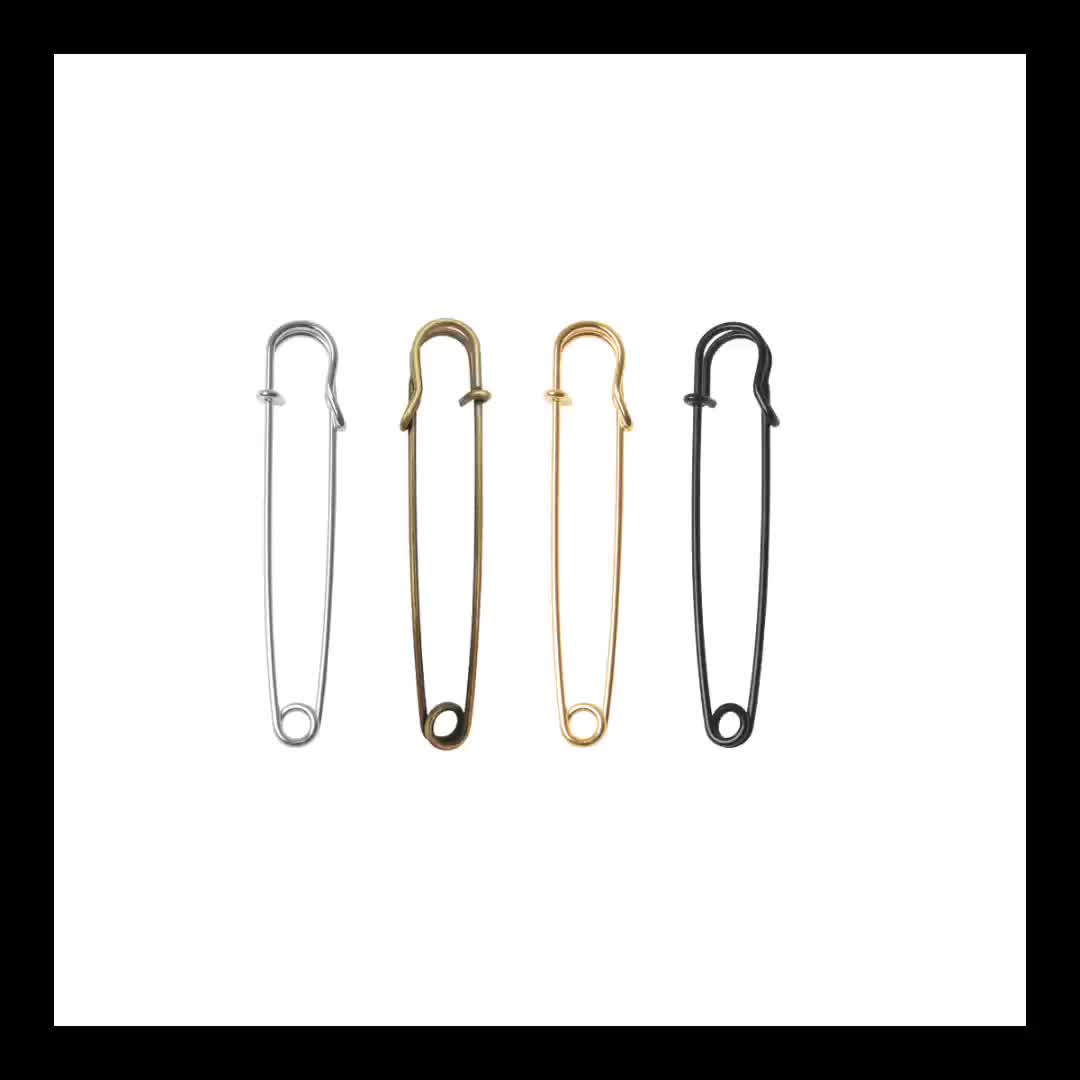 Large Safety Pins, Large Safety Pins Heavy Duty, Safety Pins for Clothes,  Blanket Safety Pins, 12 Pack Pins Assorted for Clothes, Leather, Crafts