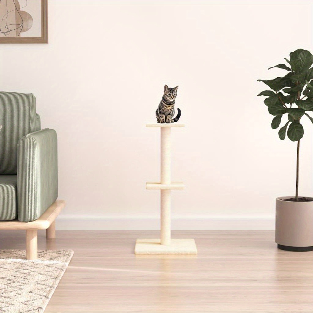 Sisal-wrapped Cat Scratching Post, 29" Tall - Ideal For Indoor Cats