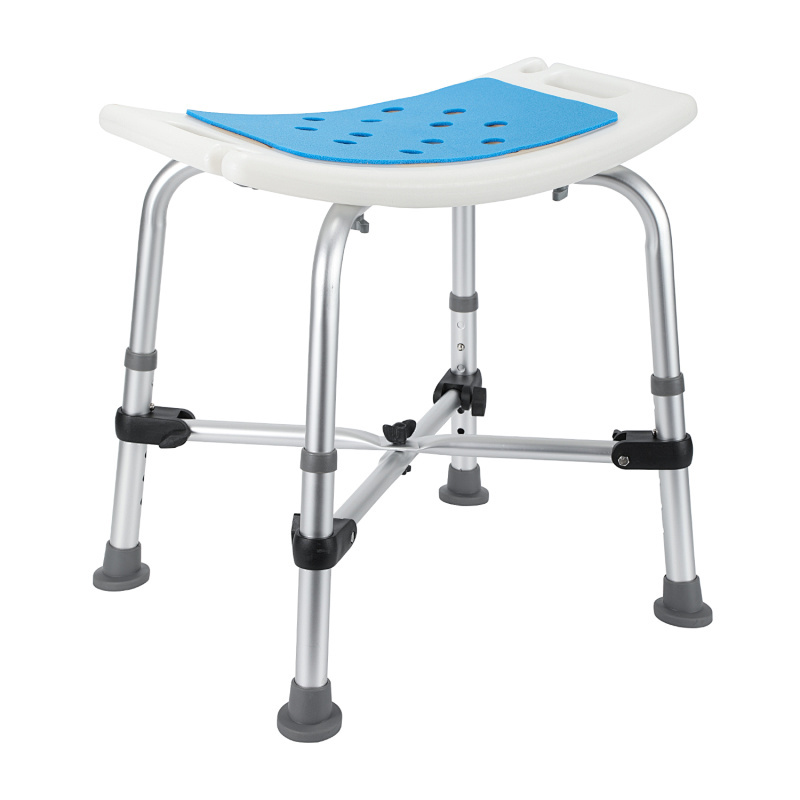 TEMU Height Adjustable Shower Stool 38- 54 Cm 180kg Capacity Shower Stool Reinforced Shower Stool Heavy Duty Bathroom Safety Stool Anti- Slip Bath
