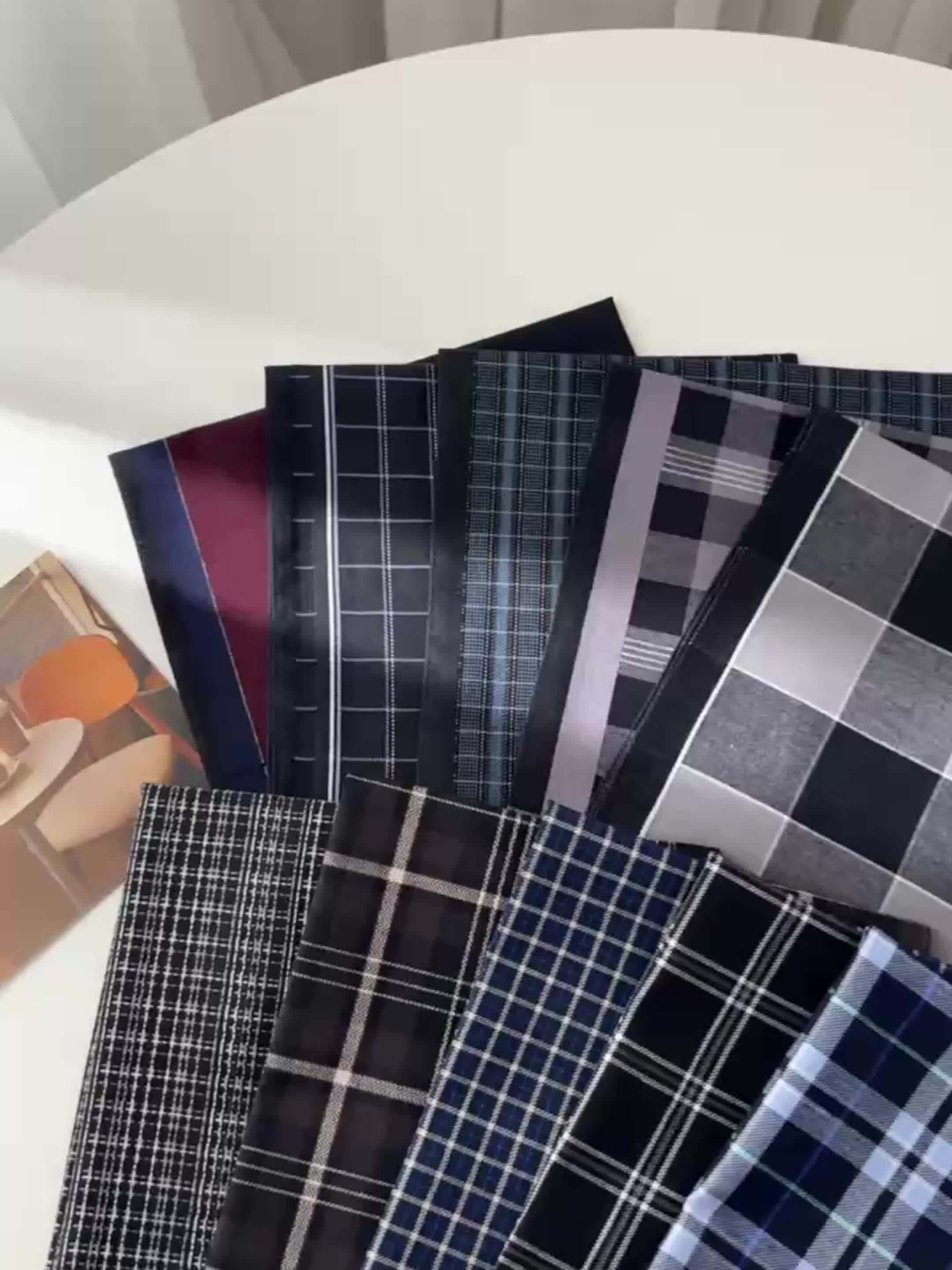 Men's Elegant Plaid Design Handkerchief, Multi-Color Options