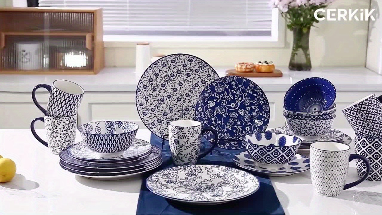 24 ounce ceramic soup bowls set porcelain deep cereal bowl