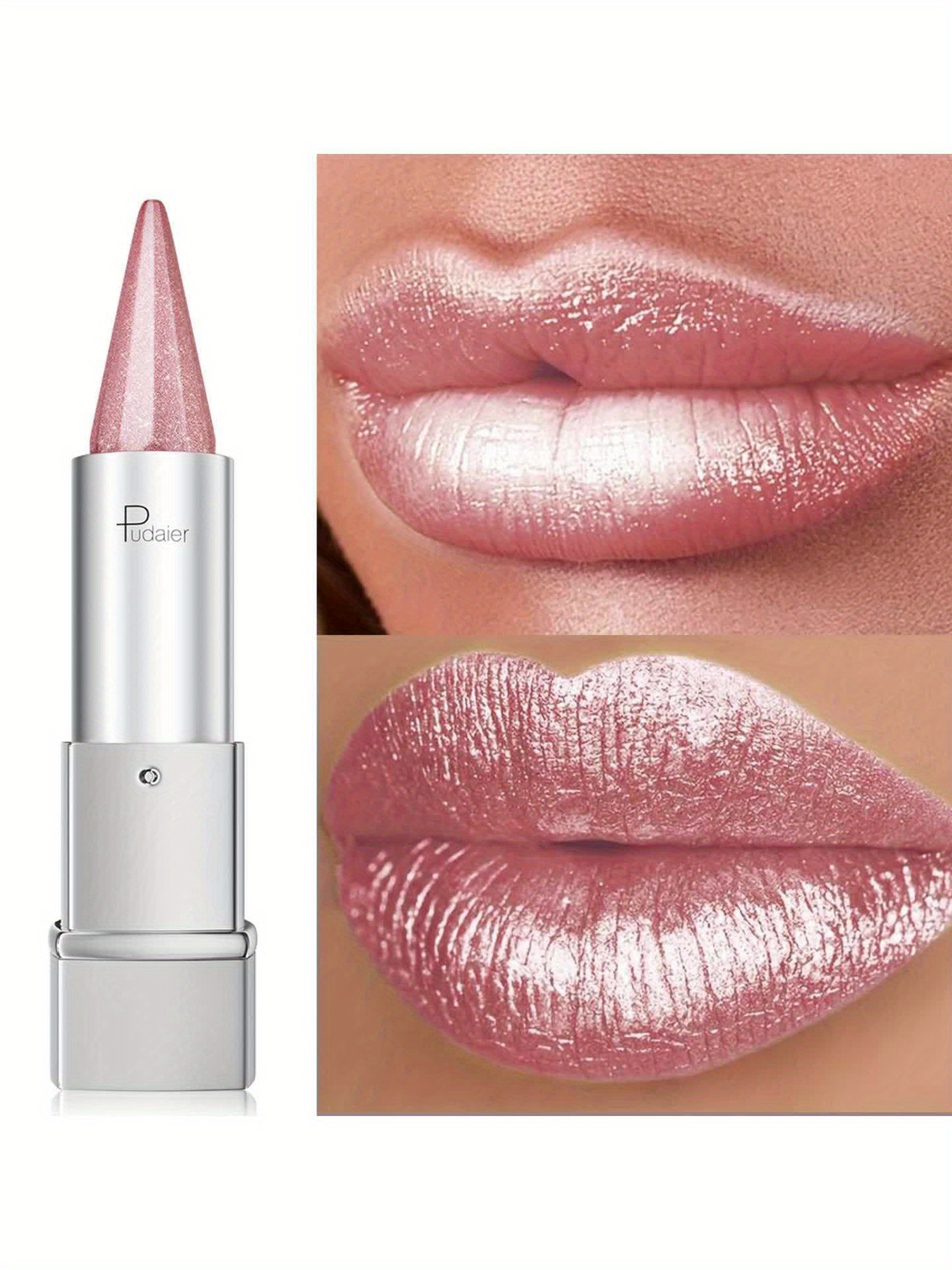 Pudaier Pearlescent, Sparkle, Lipstick for Women, Lightness, Waterproof Long-Lasting Lipstick, 24-Hour Wear, Colorfast, Spring And Summer Elegant Fashion Cosmetics, Portable Travel Makeup - Image 10