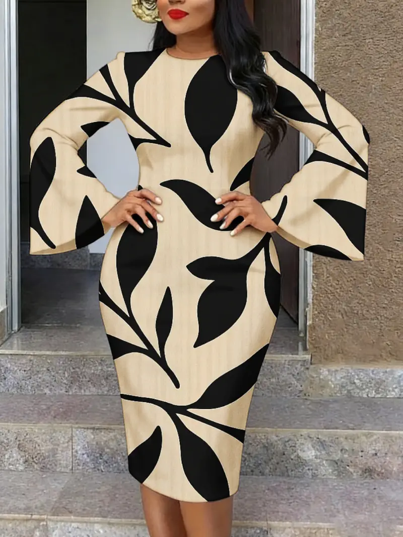 black and beige dress Petal & Pup Women's Yana Maxi Dress