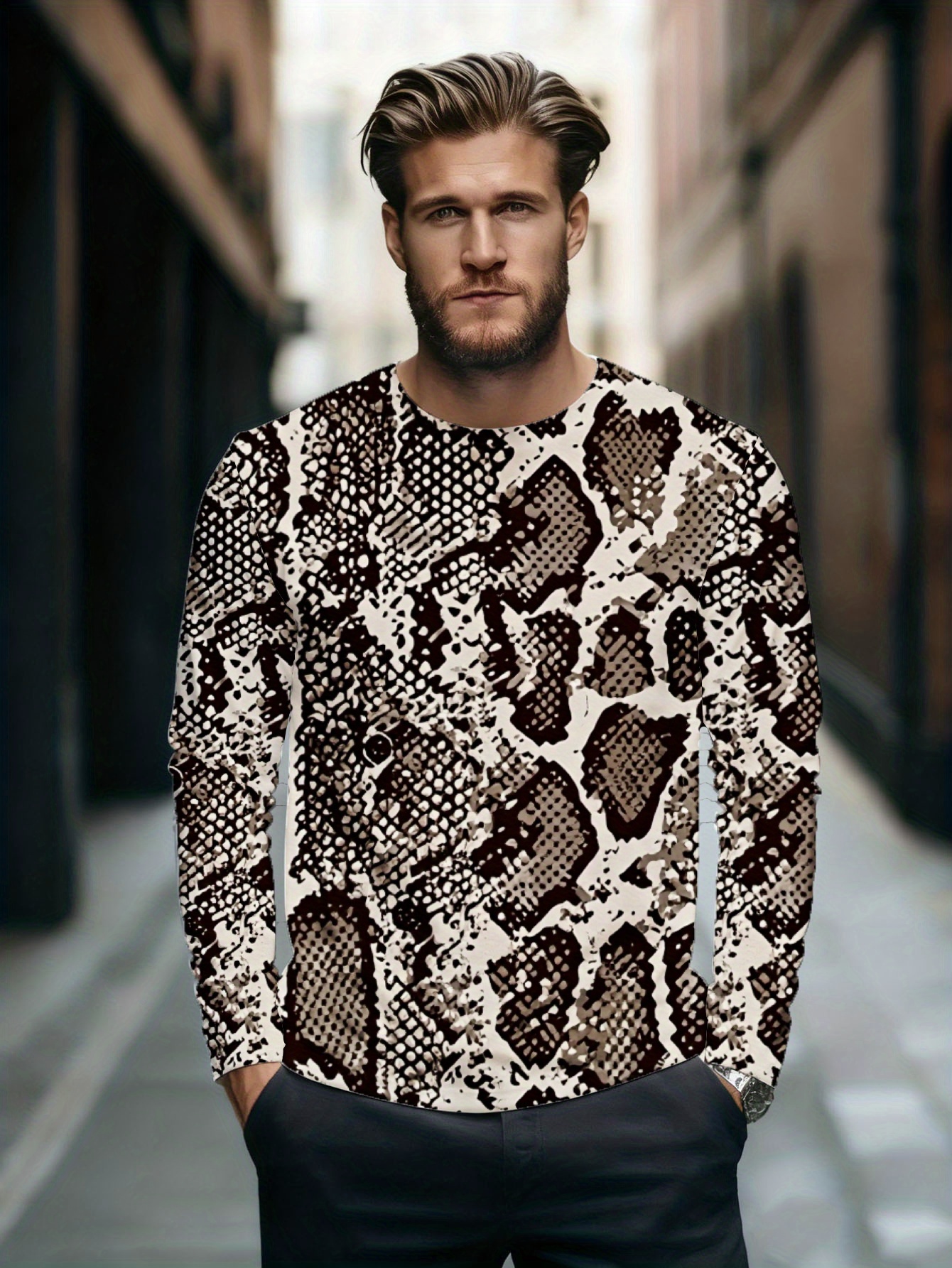 snake skin shirt sold on Temu United States