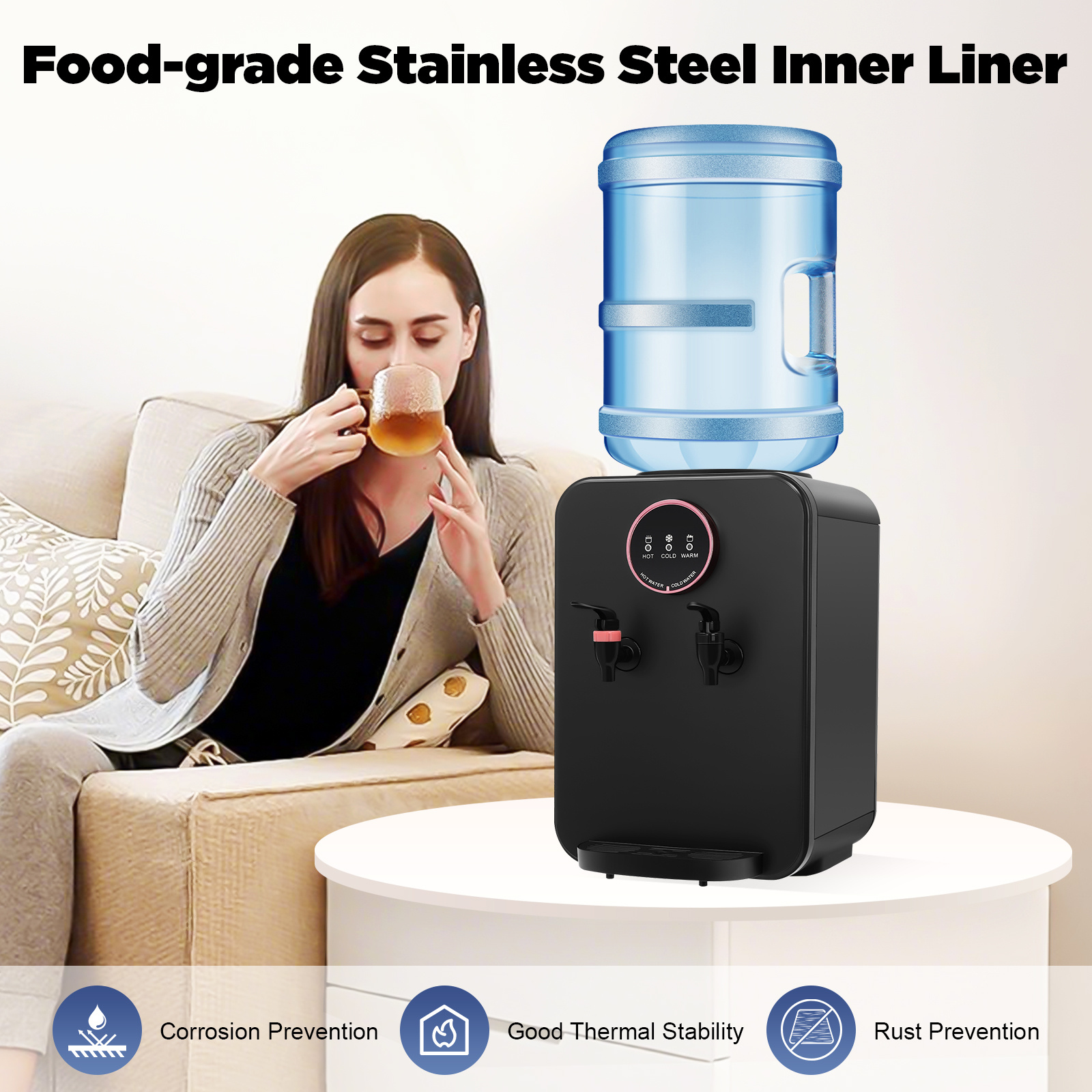 hs 20 water dispenser hot cold ice - Temu