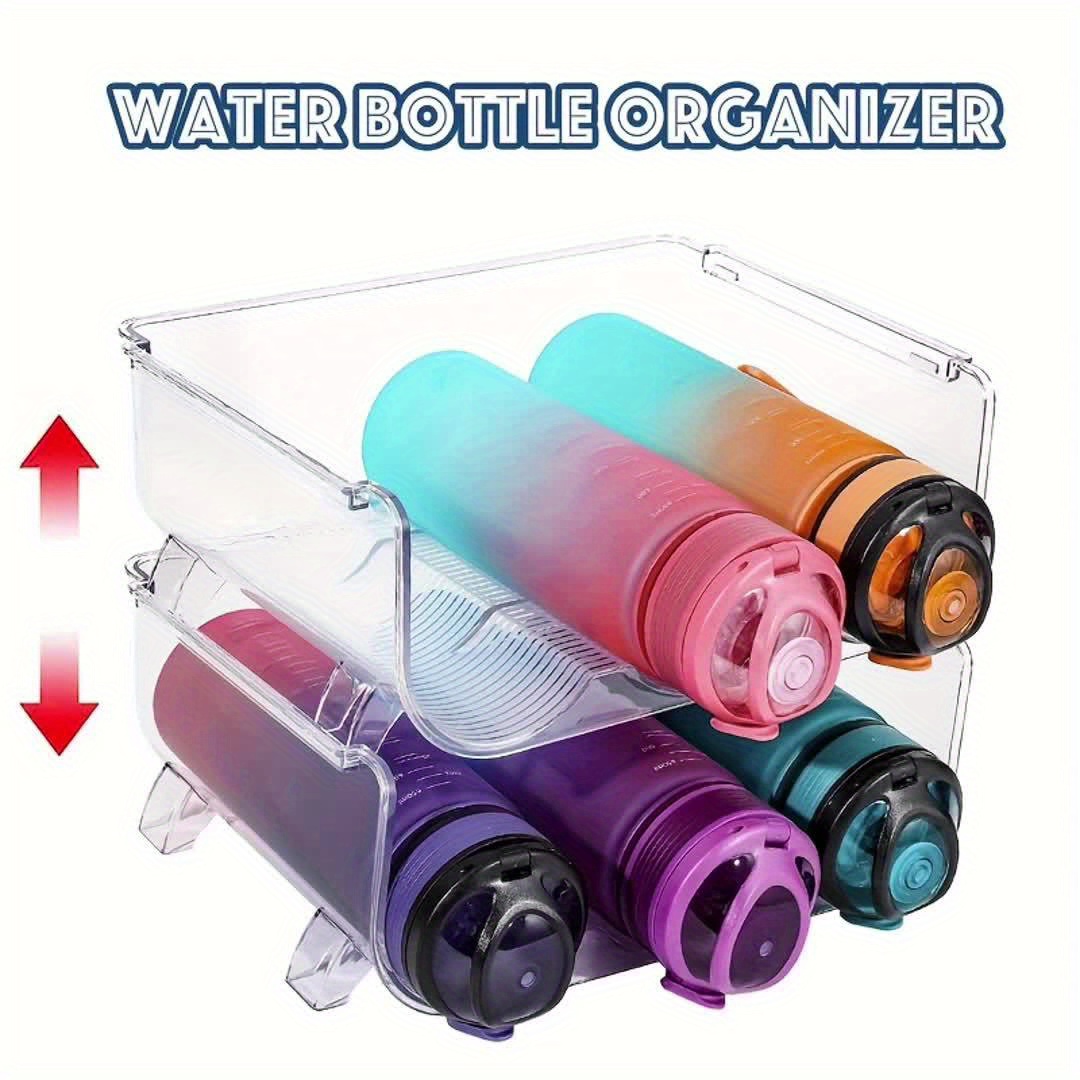 Stackable Water Bottle Organizer, Cup Storage Shelf For Fridge, Cabinet -  Temu