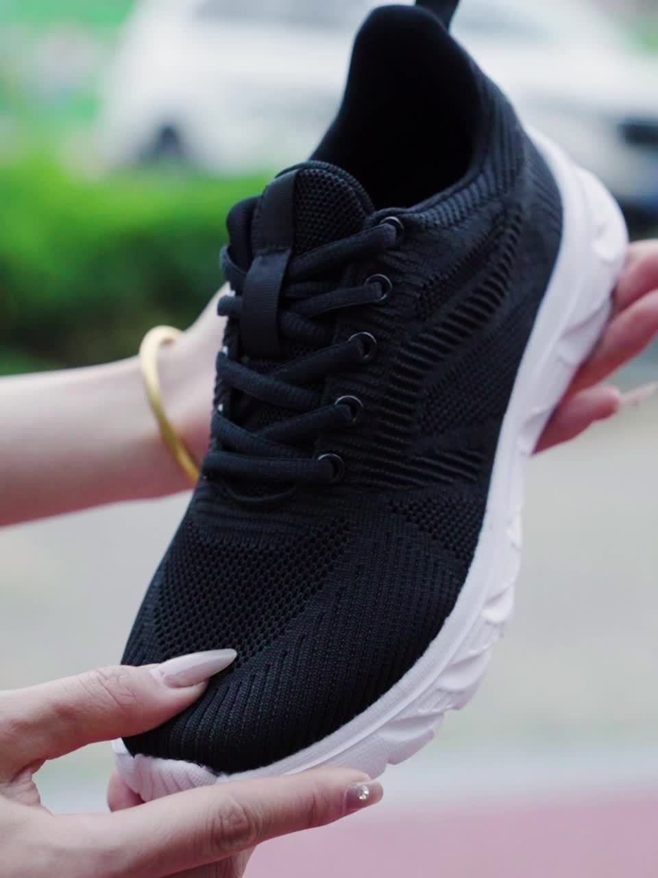 ManorGirl Women's Mesh Athletic Sneakers - Lightweight Knit Running Shoes With Lace-Up, Breathable & Flexible