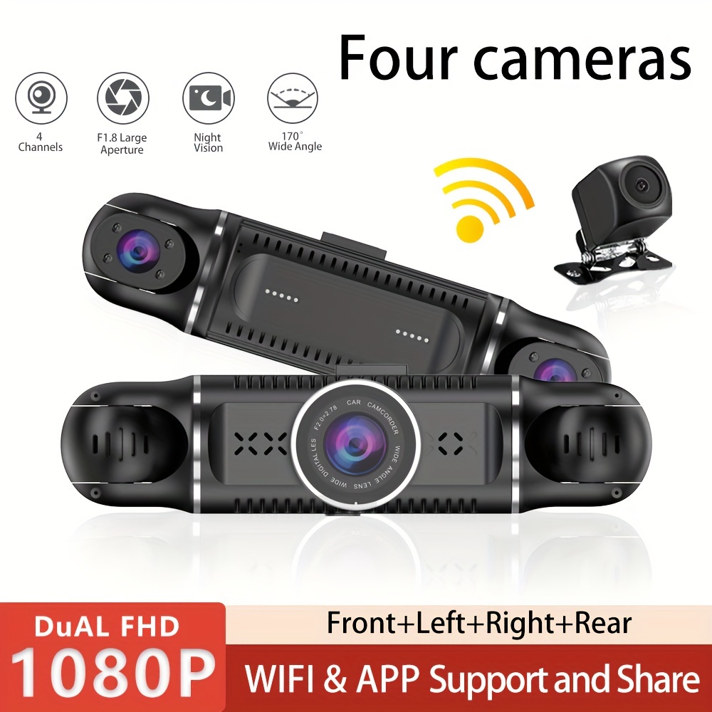 360 G300h 1296p Dash Cam Car Dash Camera Ips Screen App Wifi - Temu