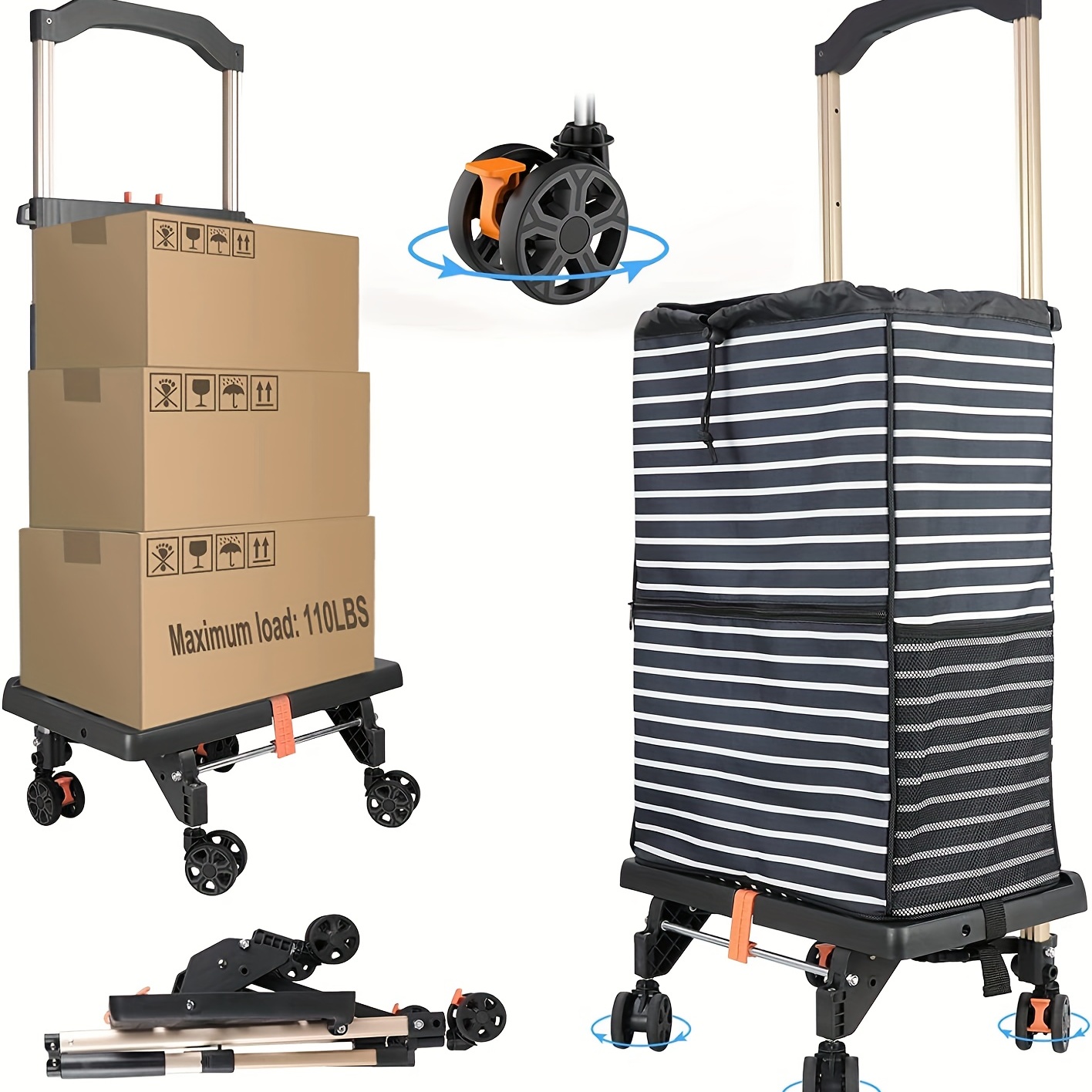 Utility Carts With Wheels Heavy Duty - Temu