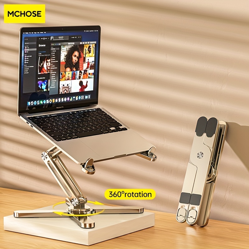 Laptop Stand 360° Rotating Read Book Holder For MacBook Air Aluminum  Foldable Notebook Stand Laptop