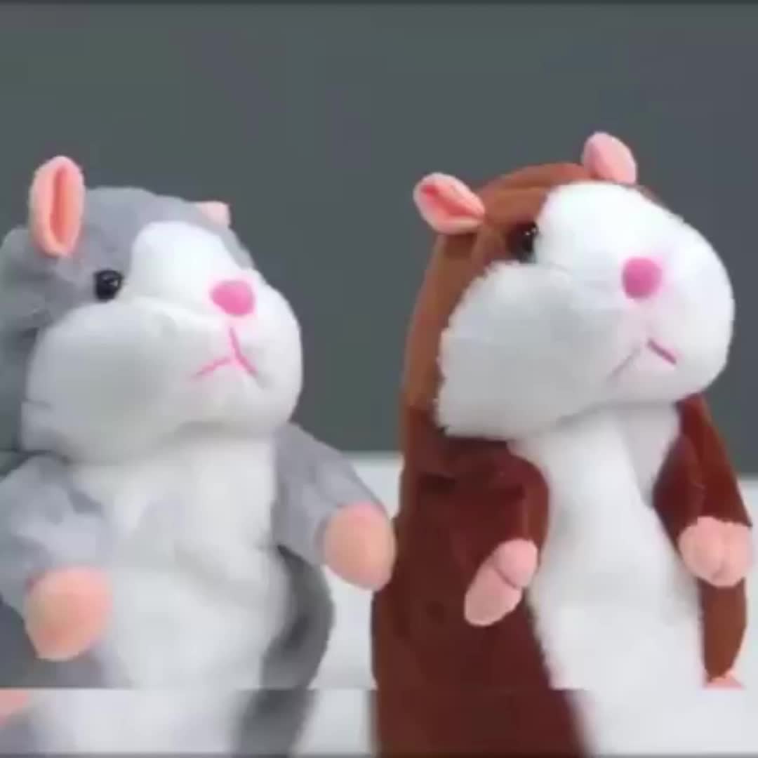 Universal - Adorable Parlant Hamster Peluche Disque Hamster Jouet Animaux  Jouet Gris - Doudous - Rue du Commerce