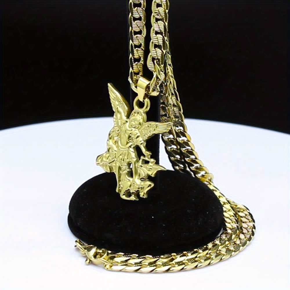 Faith Style Archangel St. Michael Pendant Necklace, Unisex