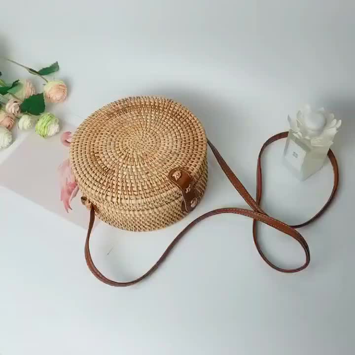 Round straw sale bags 2019