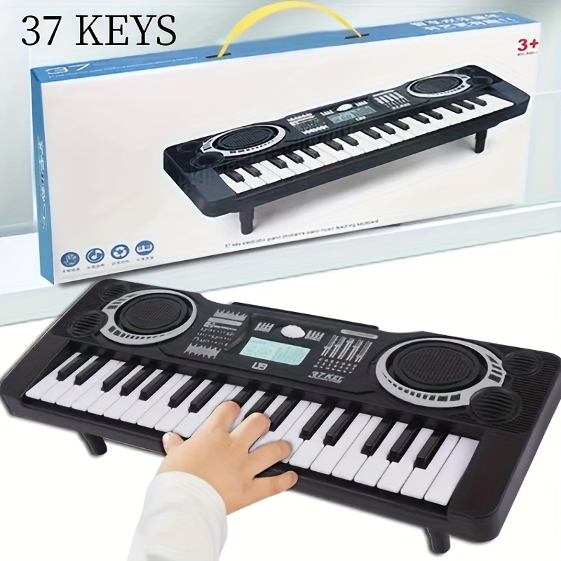 Teclado Infantil Musical Piano Brinquedo Iniciante 37 Teclas Com