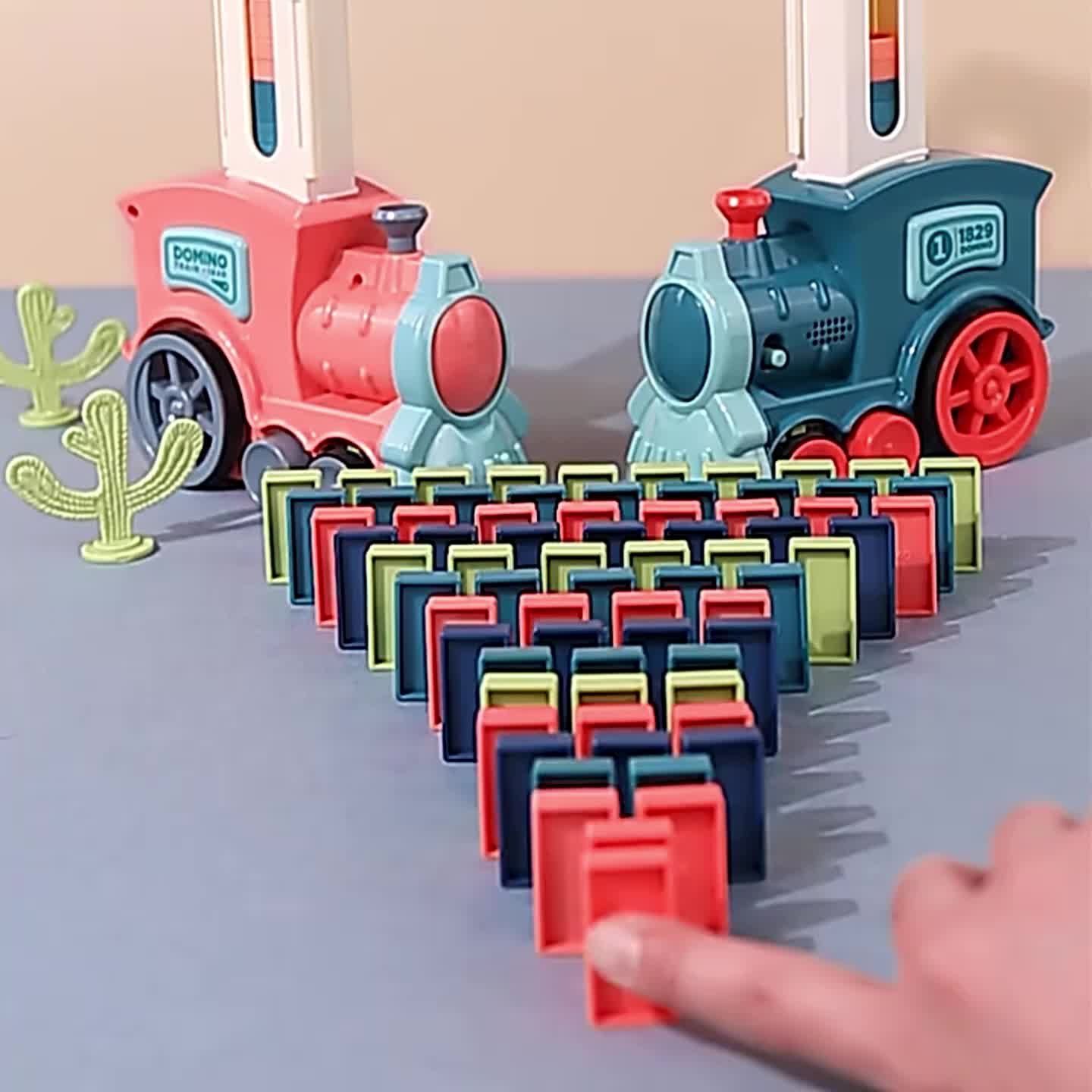 Domino Train Block Game, Children's Electric Domino Train Block Game,  4-color Domino Train Block Game, Children's 3-12 Years Old Domino Train Block  Game (blue And 60 Dominoes) - Temu
