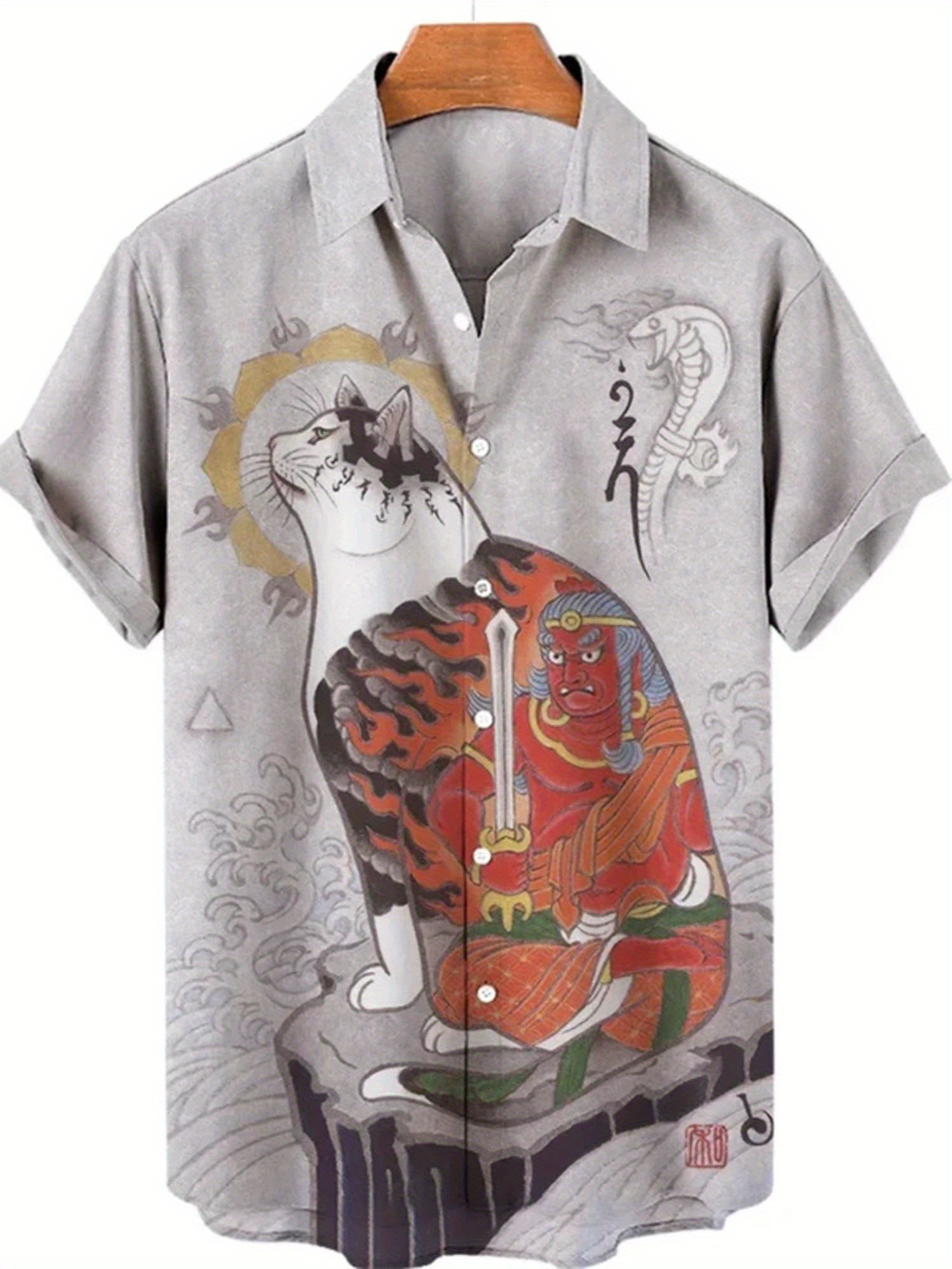 anime button down shirts sold on Temu United States