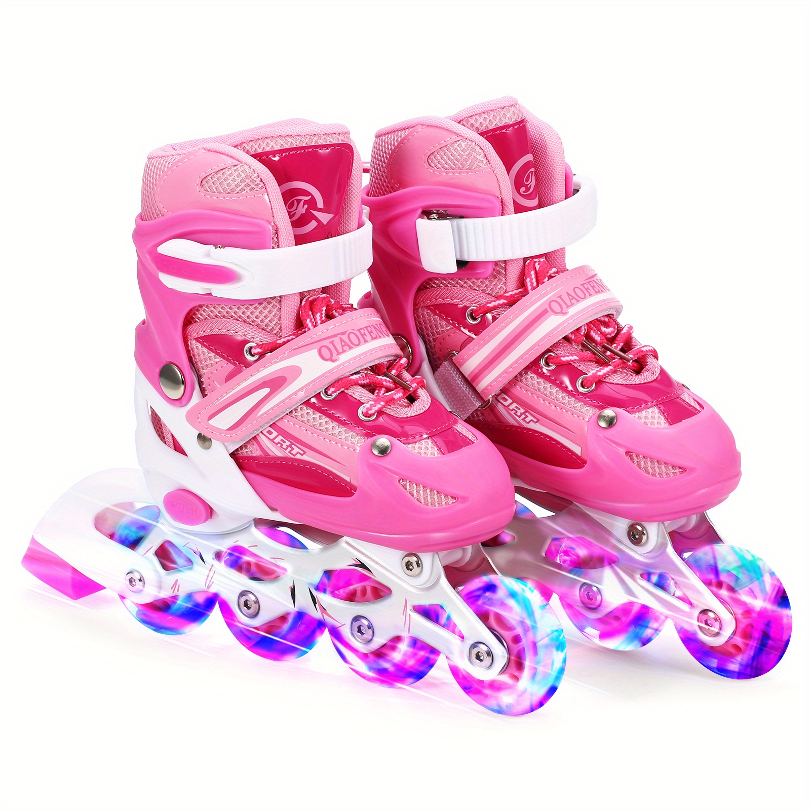 

Patins à roulettes ajustables et avec roues illuminées pour enfants et adultes, pour filles et garçons, hommes et femmes.