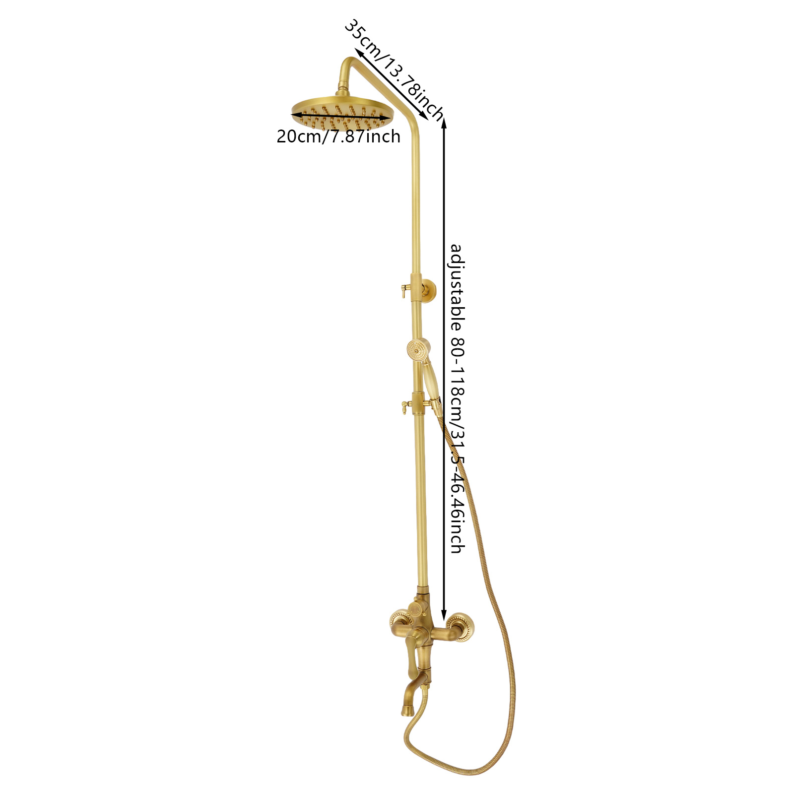 Vintage Shower Set Antique Style Shower System Antique Golden